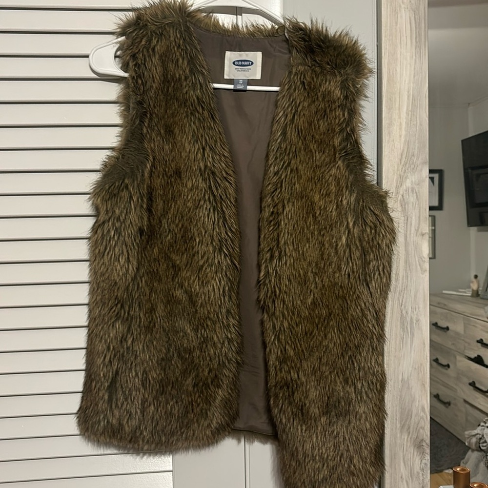 Tan fur vest